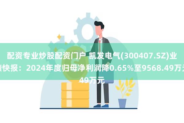 配资专业炒股配资门户 凯发电气(300407.SZ)业绩快报：2024年度归母净利润降0.65%至9568.49万元