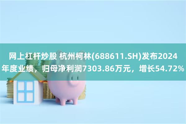 网上杠杆炒股 杭州柯林(688611.SH)发布2024年度业绩，归母净利润7303.86万元，增长54.72%